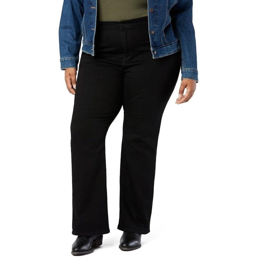 Women's Bootcut Jeans Stretch Denim Mid-Rise Tummy Control Slim Fit